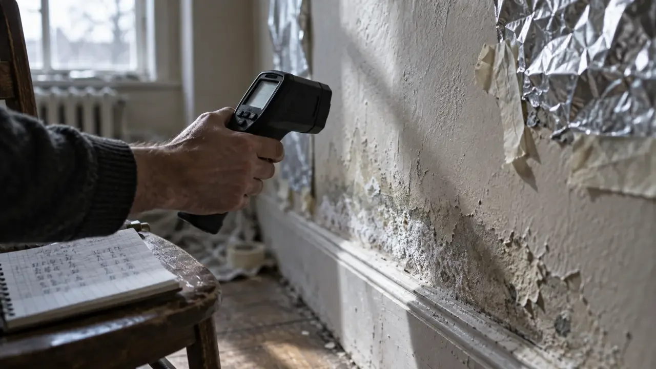 Illustration générique : Mesurer l’humidité d’un mur : pourquoi une valeur élevée ne suffit pas