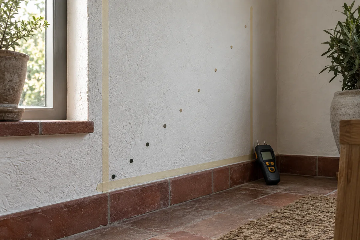 Illustration générique : Humidité en bas de mur : comment cartographier la zone sans conclure trop vite